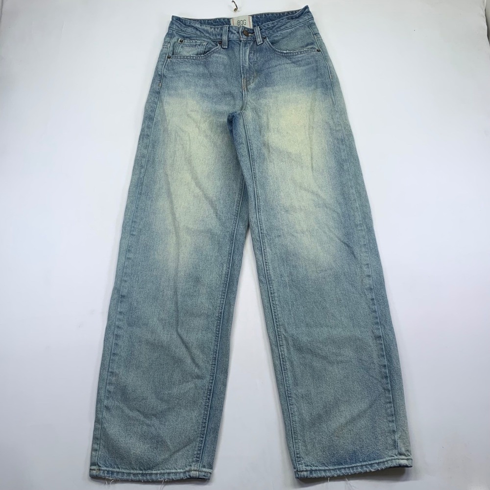 BDG Urban Outfitters Tapered Baggy Jeans Womens Size 25 Light Wash Denim‎ Grunge